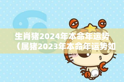 生肖猪2024年本命年运势（属猪2023年本命年运势如何）-第1张图片-星缘配